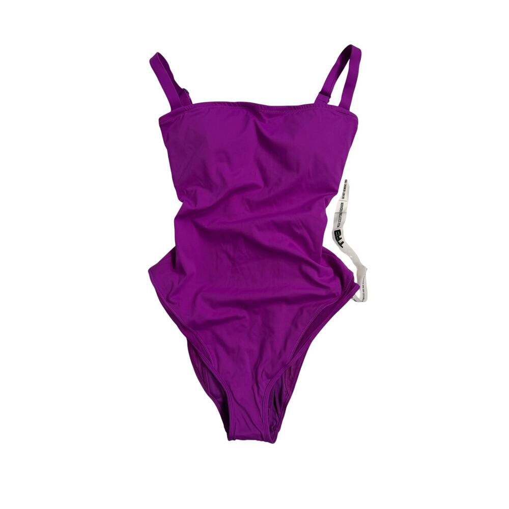 Ta3 Swim Squarey Mesh Contour One Piece Orchid Purple EXTRA LARGE SHORT NEW